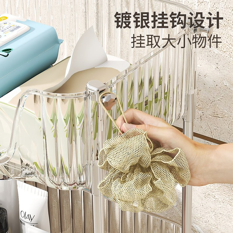 Multi-Layer Storage Rack Shelf Mobile Trolley Rolling Trolley Rack