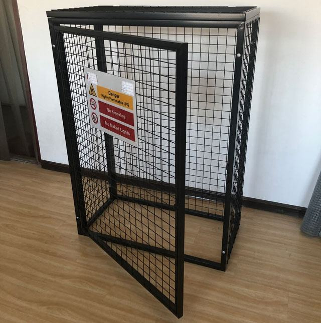 Supplies Steel Welded Wire Gas Cylinder Bottle Storage Cage