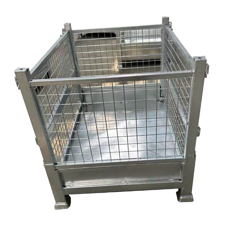 Heavy Duty Basket Steel Stillage Storage Rack Wire Mesh Cage Metal Pallet