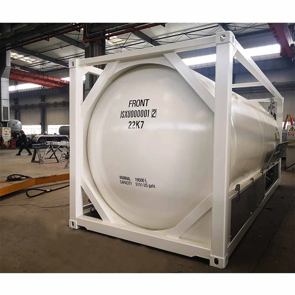T75 21m3 Cryogenic Gas Shipping ISO Tank Container for Bulk Storage Cargo LNG Carbon Dioxide CO2 Lox Lin Lar