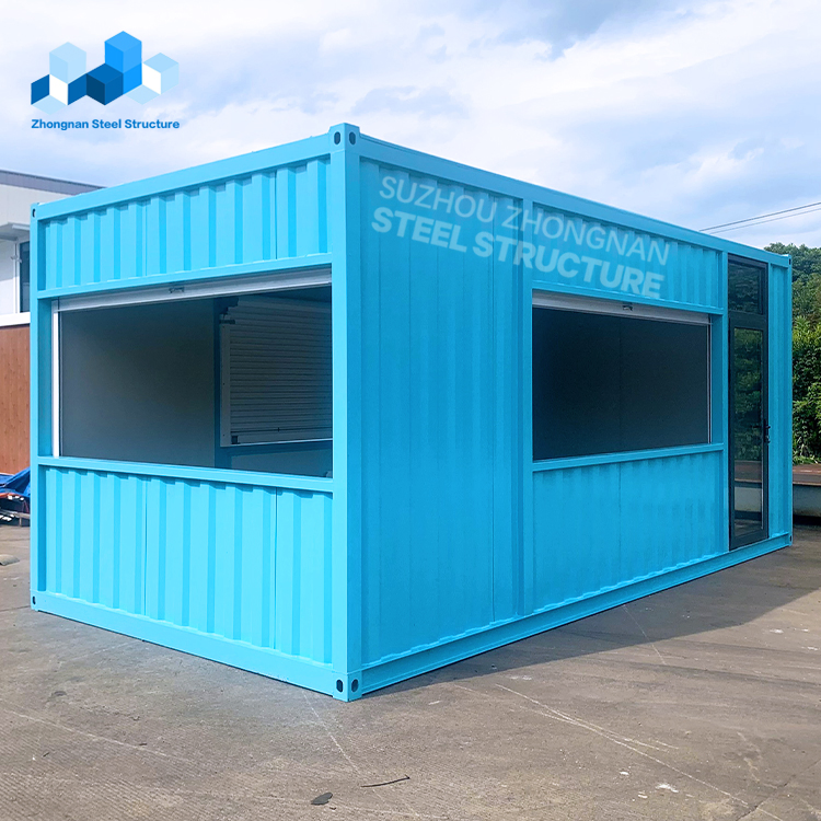 Wholesale Custom Steel Modular 20FT Container Store with 3 Rolling Shutter Window Factory