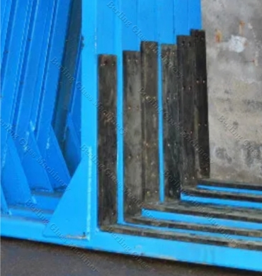 Mobile a Frame Glass Storage Rack with Lockable Casters for Stability