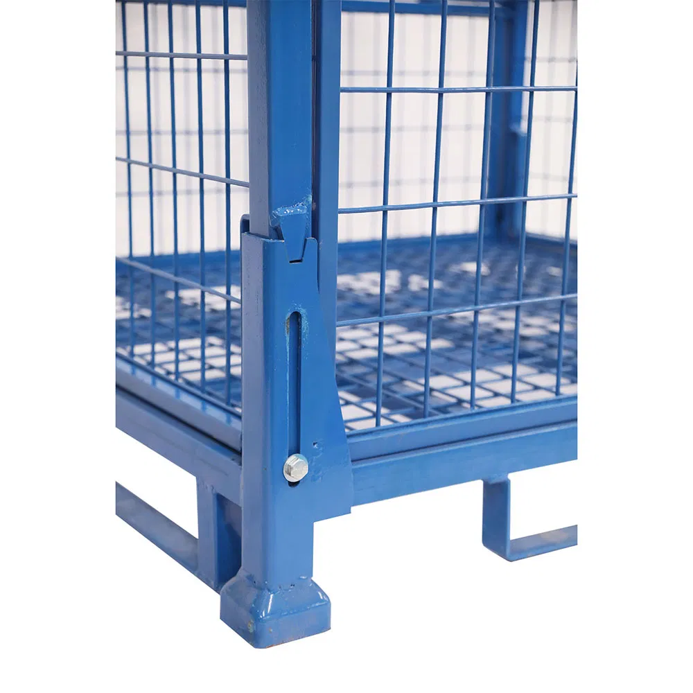 Topeasy 1ton Metal Pallet Cage Basket Container Steel Bulk Storage Rack Stillage