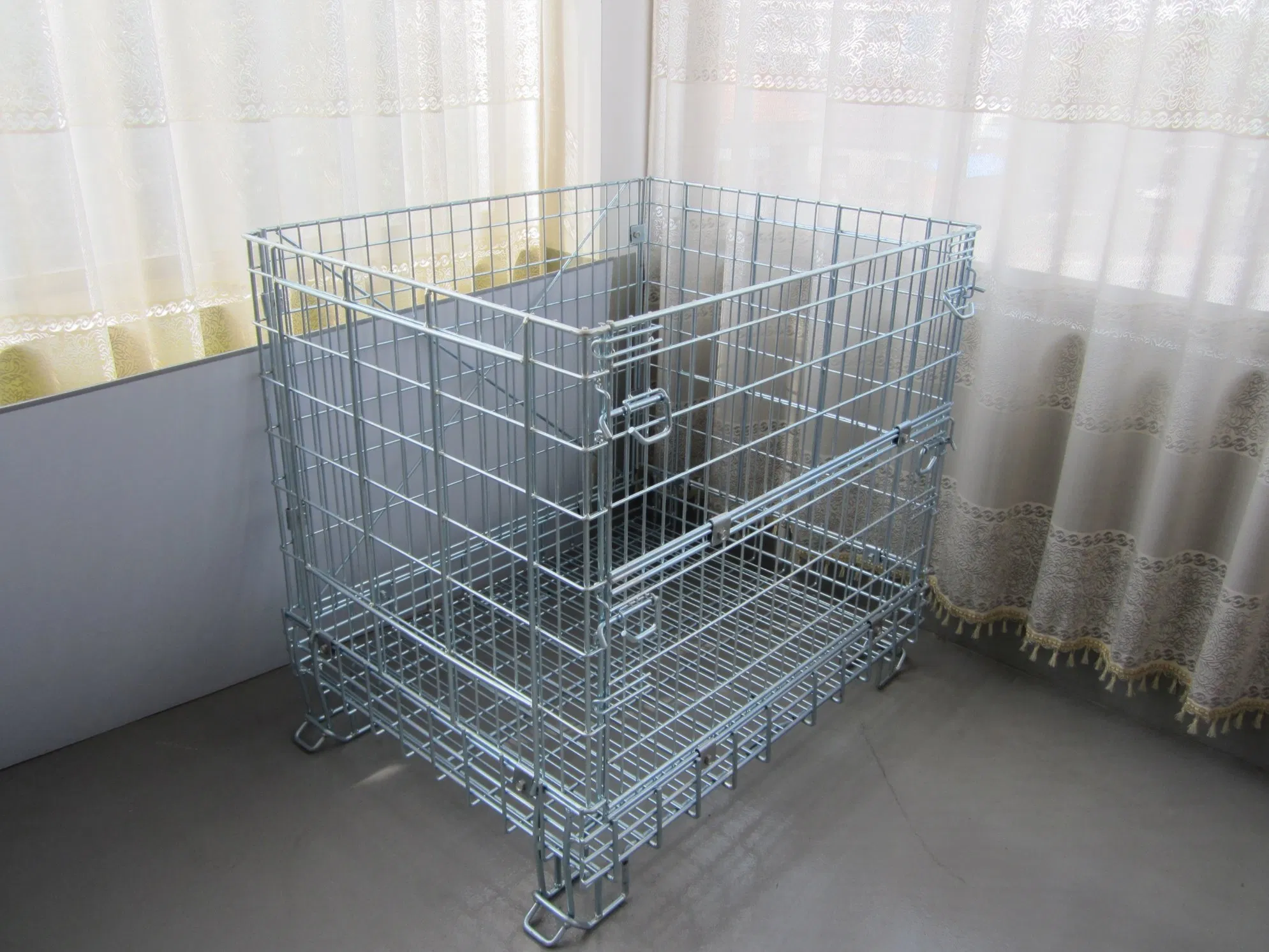 Wholesale Folded Pallet Iron Wire Stacking Storage Cage Large Capacity