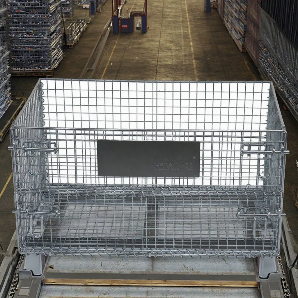 Security Collapsible Structure Heavy-Duty Storage Pet Preform Wire Mesh Container