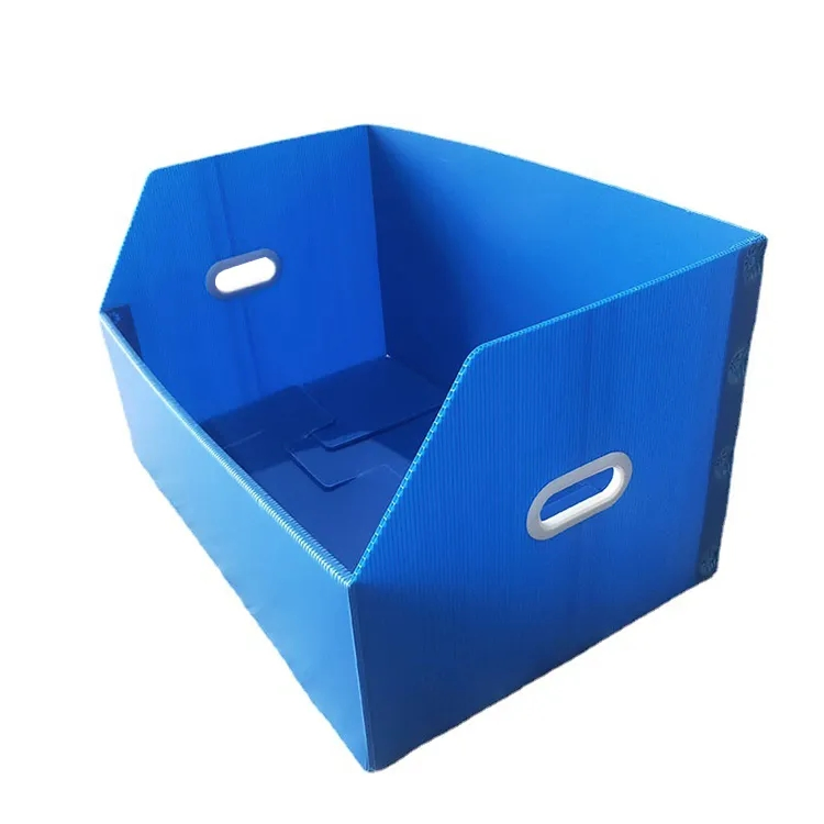 Foldable PP Corrugated Hollow Plastic Storage Box Warehouse Plastic Stackable Picking Bins for Clothing Shoes Storage Box Pick Bin