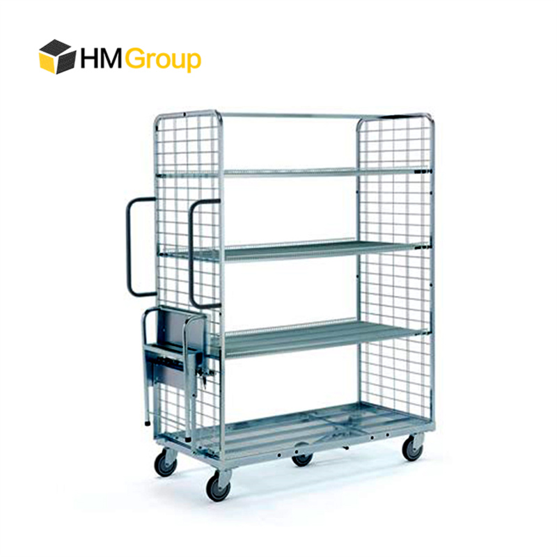 Customized Warehouse Logistic Picking Trolley with Four Wheels