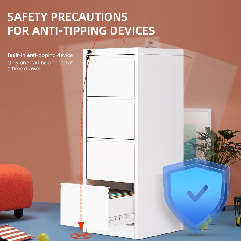 Customized 4 Drawer Furniture Steel Filing Vertical 4 Drawer Metal Storage Drawer Steel Hanging Labor with Drawer Card Box Hanging Labor Two Bucket Card Cabinet