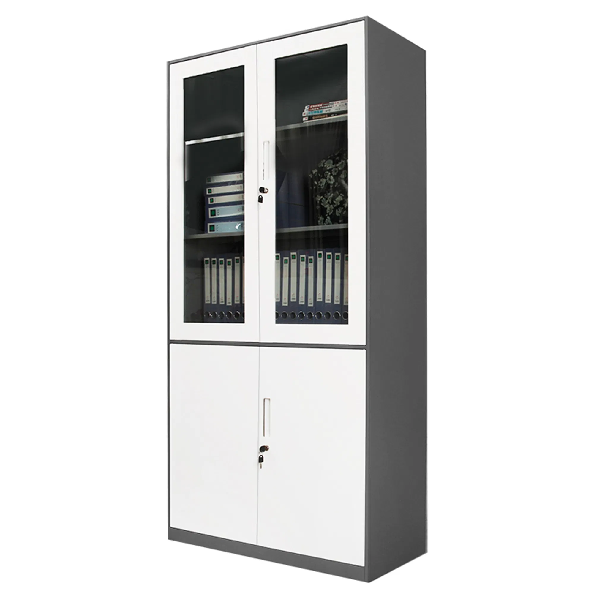 Metal Glass Door Cupboard Steel Office Furniture File Storage Cabinet