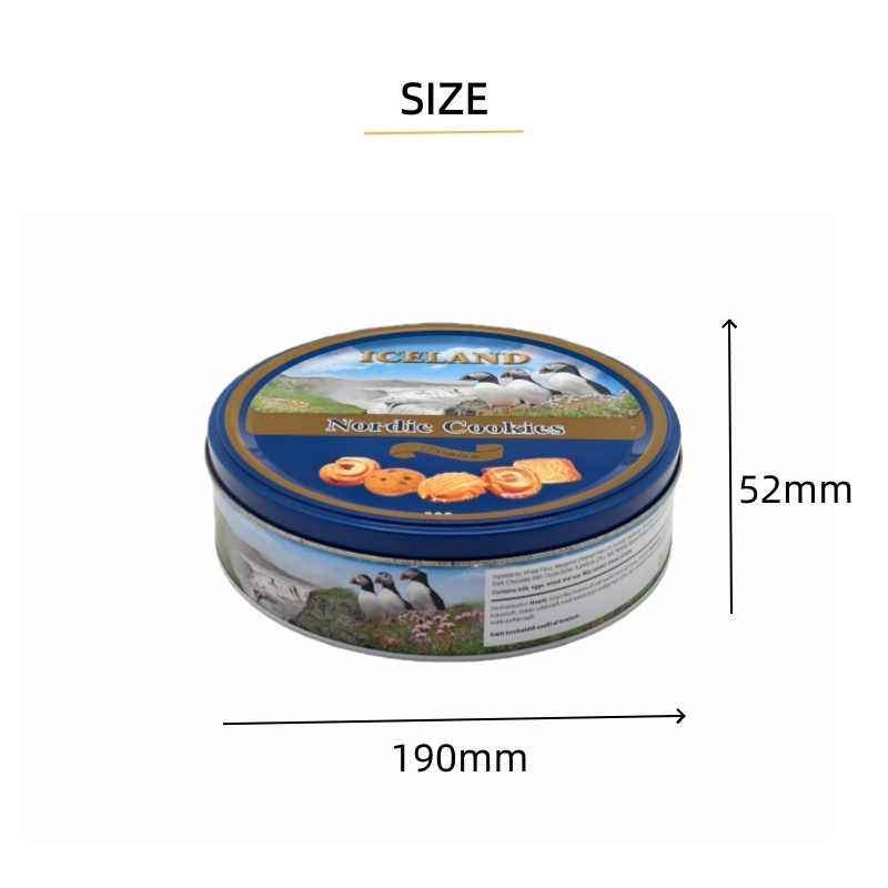 Round Custom-Made Toy Cookie Tiramisu Cake Scented Packaging Iron Tin Can Box
