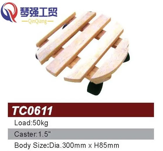 Wooden Flower Transport Platform Dolly