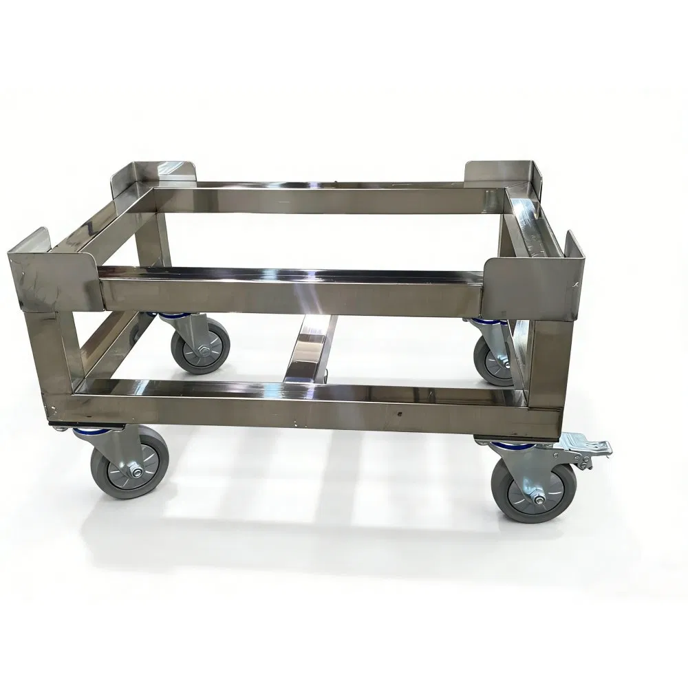 Dolly with Metal Grounding Chain for Workshop Material Transport