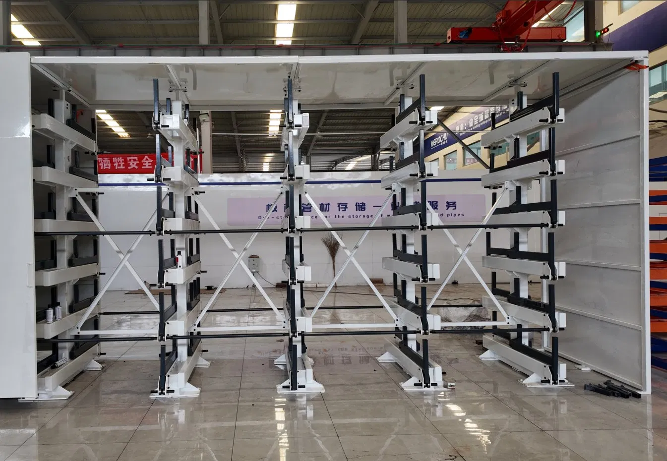 Mobile Sheet Metal Storage Rack Telescopic Cantilever Rack
