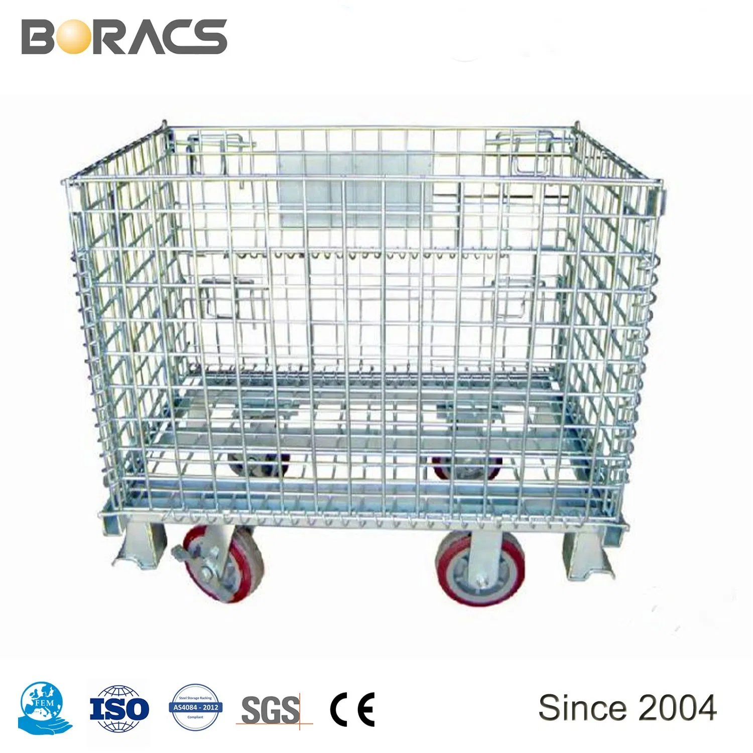 Wholesale Logistics Warehouse Nestable Folding Mesh Trolley