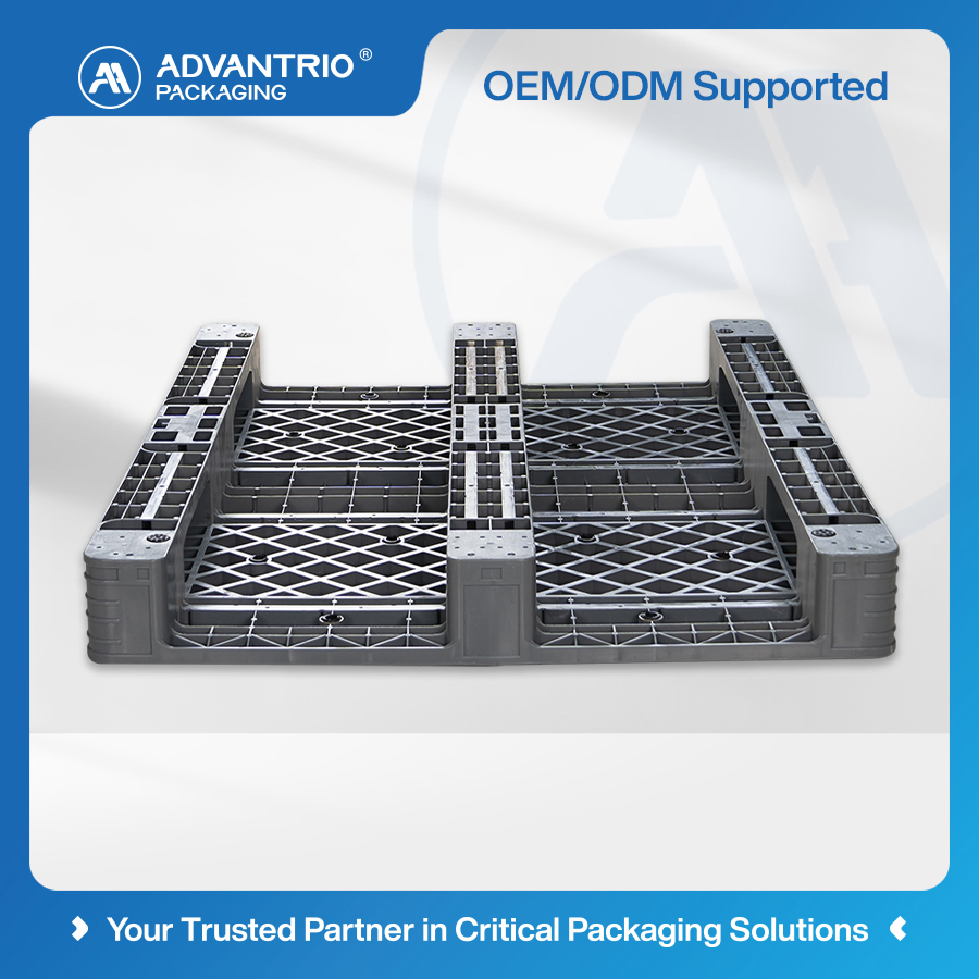PP Pallet Recyclable Material Supporting Circular Economy Logistics Turnover Plastic Pallet Box