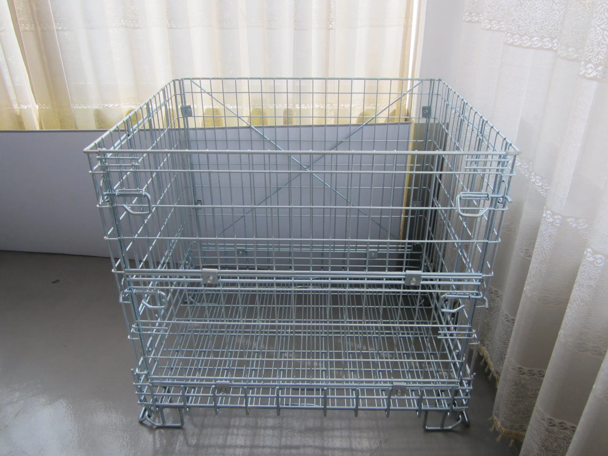 Wholesale Folded Pallet Iron Wire Stacking Storage Cage Large Capacity
