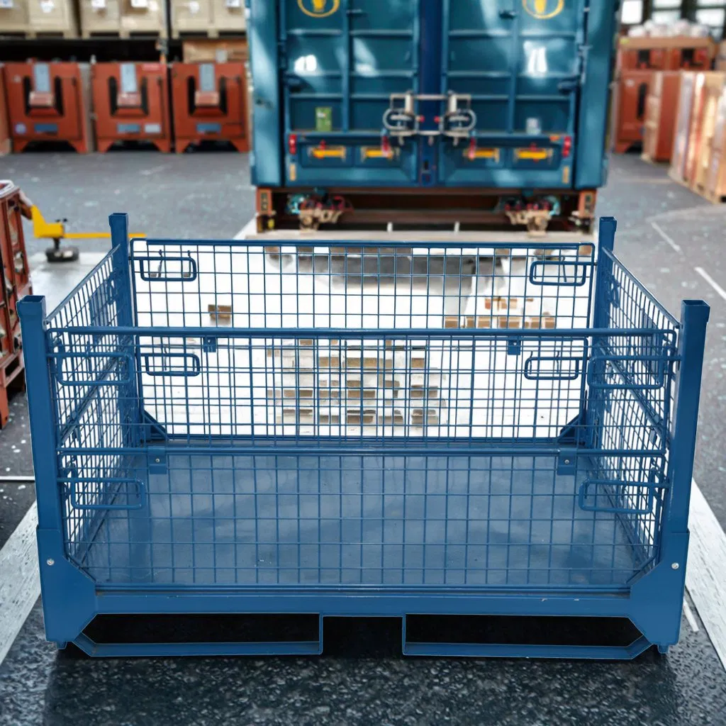 Security Cage Stillage Collapsible Structure Directly Stacking Goods Mesh Stillage Storage Cage