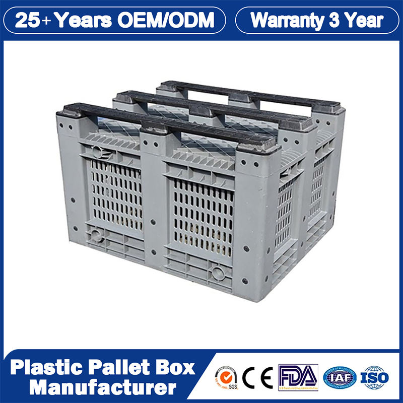 1200X1000X760mm Heavy Duty Large Hard Solid Rigid Euro 100% HDPE Stackable Bulk Storage Containers for Sale