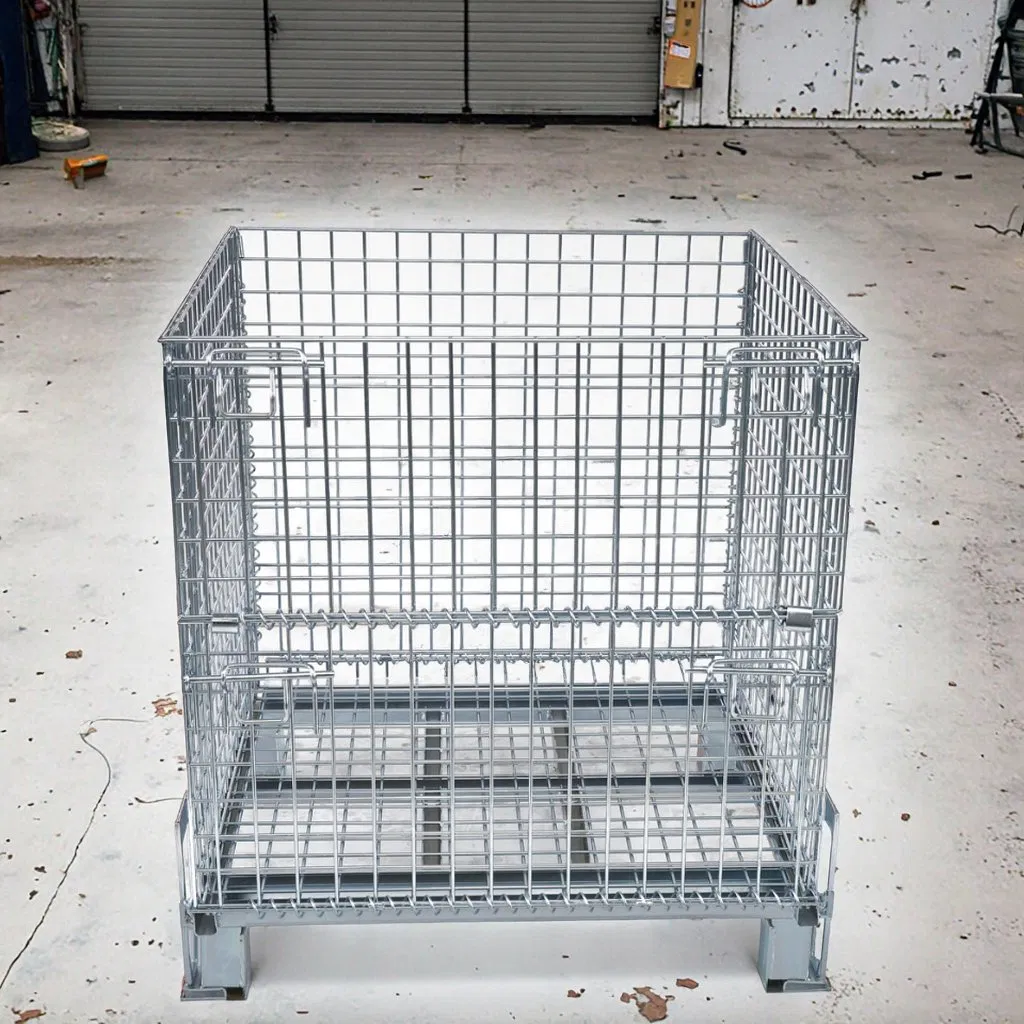 Detachable Folding Storage Metal Mesh Wire Cage Container