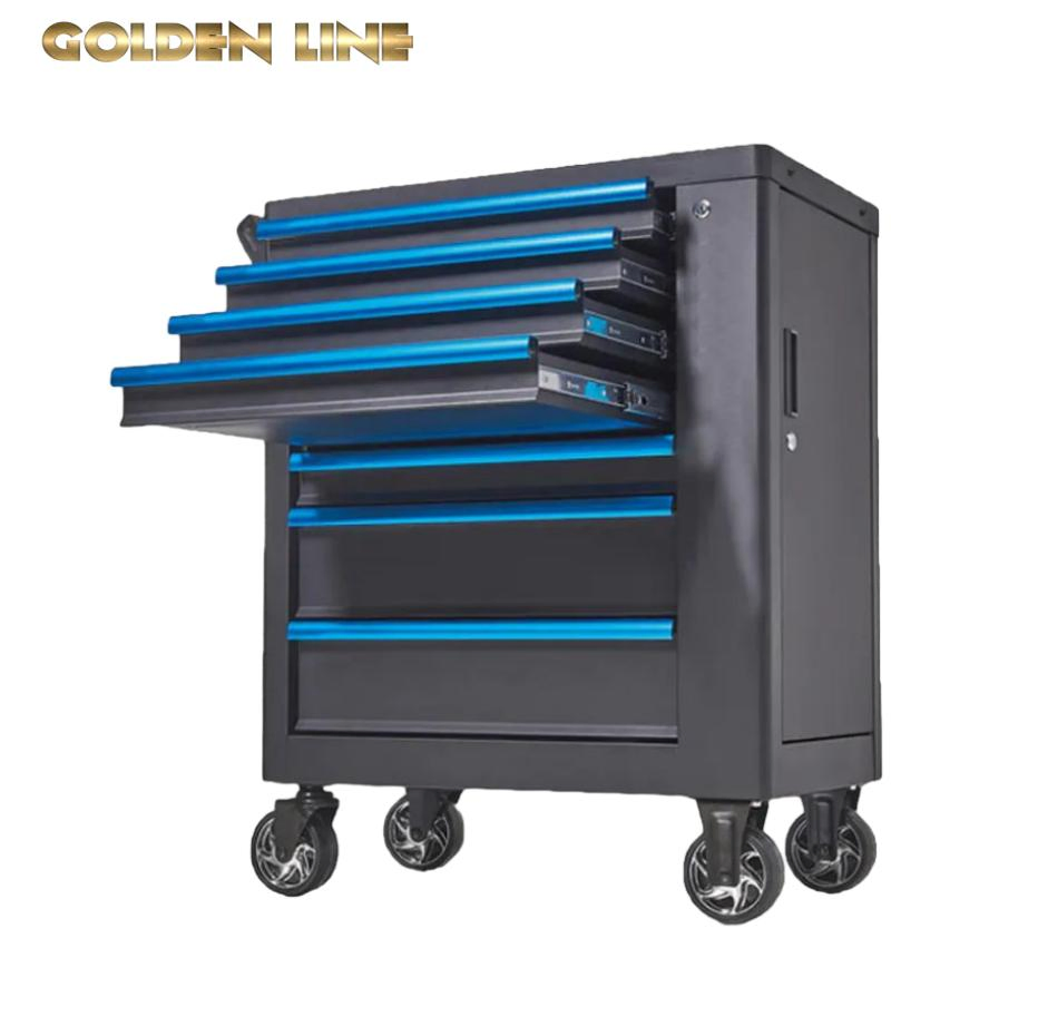 7 Drawers Workshop Lockable Metal Storage Tool Box Roller Cabinet