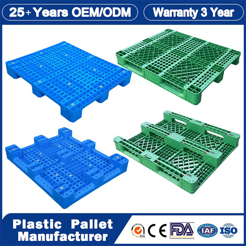 Double Face Logistic Industrial Durable Rackable Stackable Oil 2/4 Drum Spill IBC Printing One Way Export Warehouse Storage HDPE Euro Heavy Duty Plastic Pallet