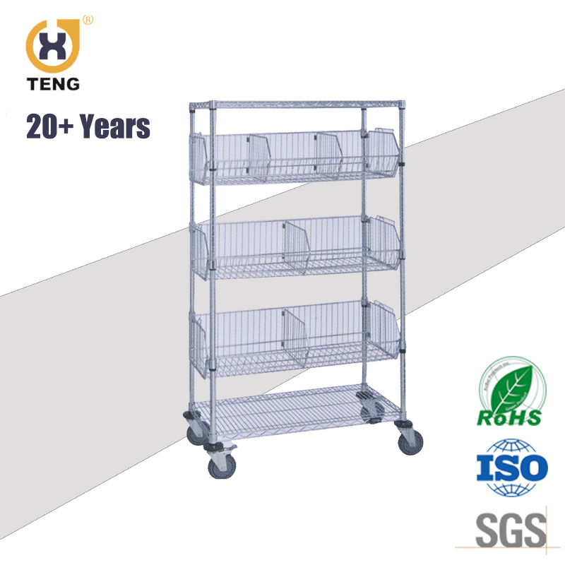 Strong Wire Mesh Logistic Cart Trolley