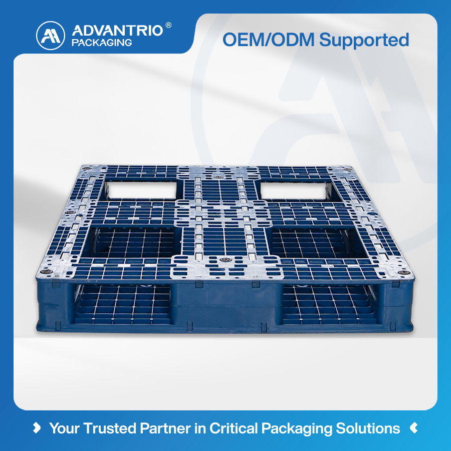 Small Plastic Euro Pallet 6 Runners Design for Logistics Turnover and Transport