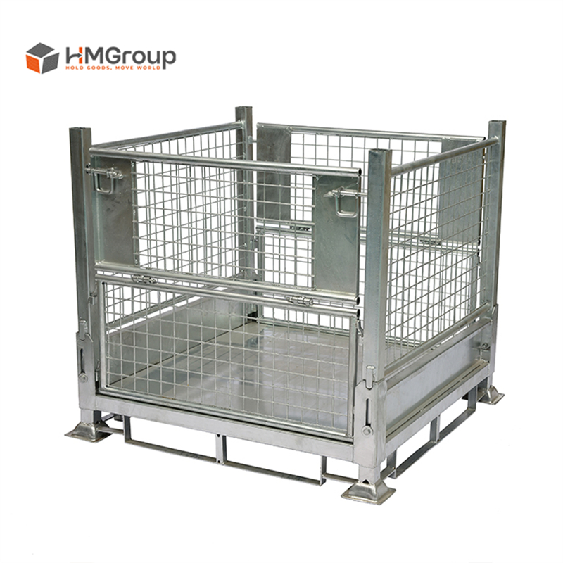 Heavy Duty Industrial Rigid Folding Metal Steel Wire Mesh Stillage