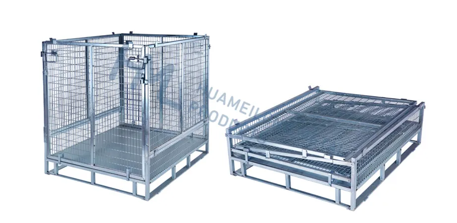 Warehouse folding steel pallet stillage details