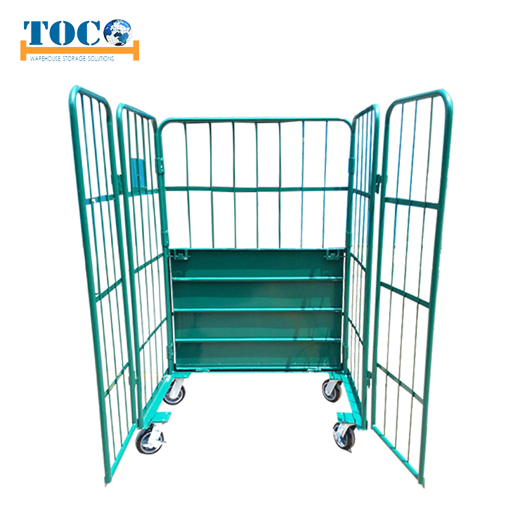 Folding Structure Rolling Bulk Wire Steel Container Storage
