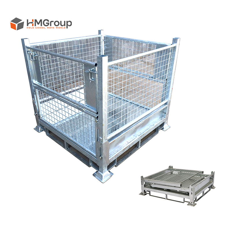 Heavy Duty Industrial Rigid Folding Metal Steel Wire Mesh Stillage
