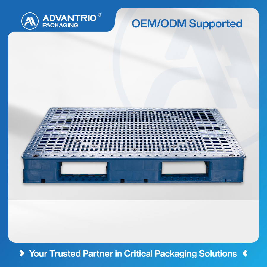 Small Plastic Euro Pallet 6 Runners Design for Logistics Turnover and Transport