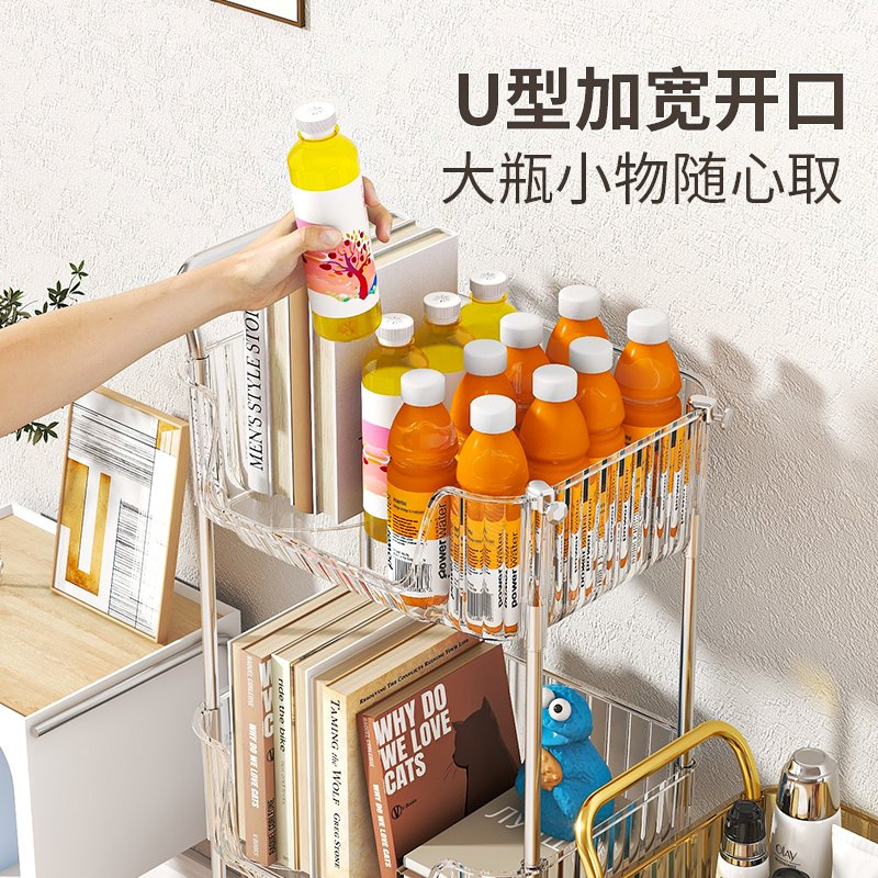 Multi-Layer Storage Rack Shelf Mobile Trolley Rolling Trolley Rack