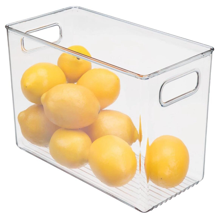 Clear Plastic Pantry Organization Food Makeup Storage Bin