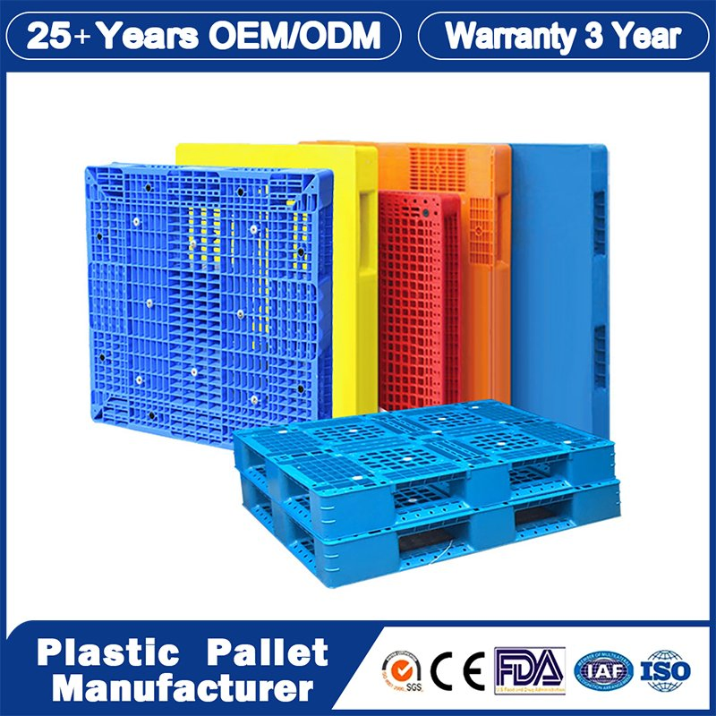Plastic Pallet Manufacturer Industrial Rackable Logistics Stackable One Way Export Drum Oil Spill Hygienic Warehouse Storage Euro HDPE Heavy Duty Plastic Pallet