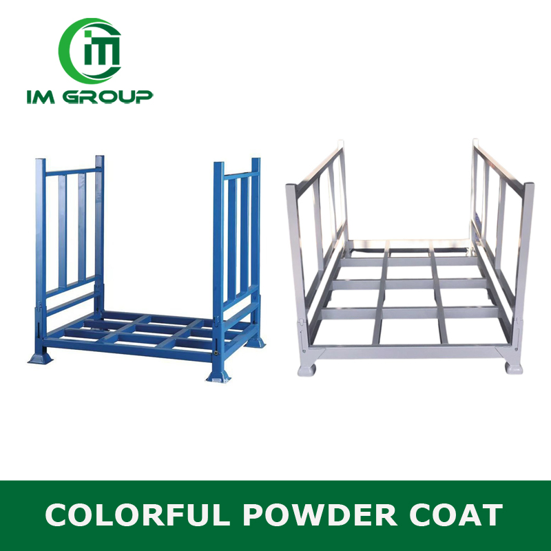 Wholesale 1200kg Carrying Capacity Foldable Metal Storage Stackable Steel Textile Stillage