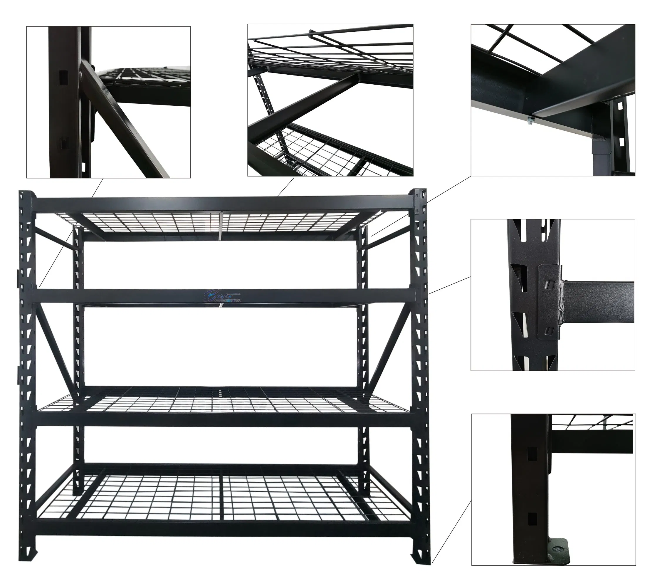 Heavy Duty Storage Garage Adjustable Metal Shelf Units for Industrial Utility