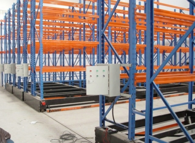 Motor Control Electrical Movable Heavy Duty Pallet Rack/Electricity Mobile Racking for Warehouse Pallet Storage