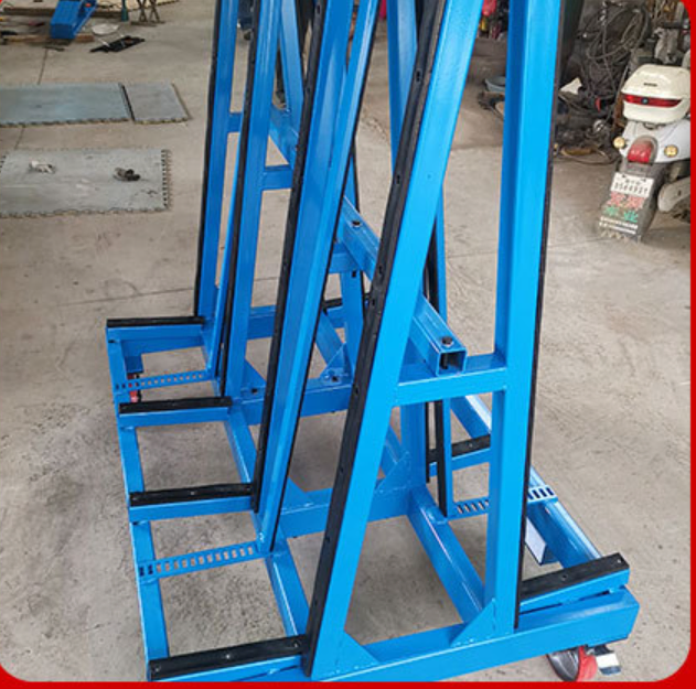 Innovative Glass Shelving Unit for Streamlined Industrial Transportation Solutions