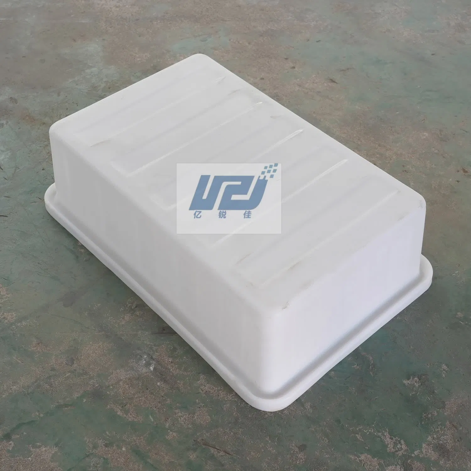 White Rectangular Plastic Storage Bin, Offering Ample Space for Bulk Items