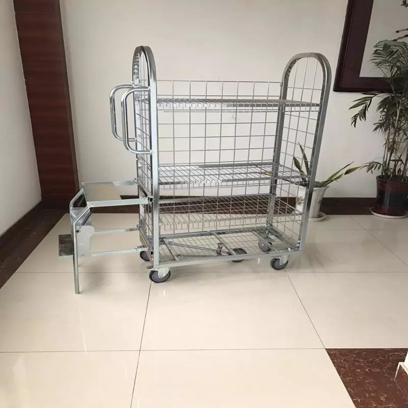 Logistic Warehouse Heavy Duty Platform Trolley and Foldable Picking Trolley