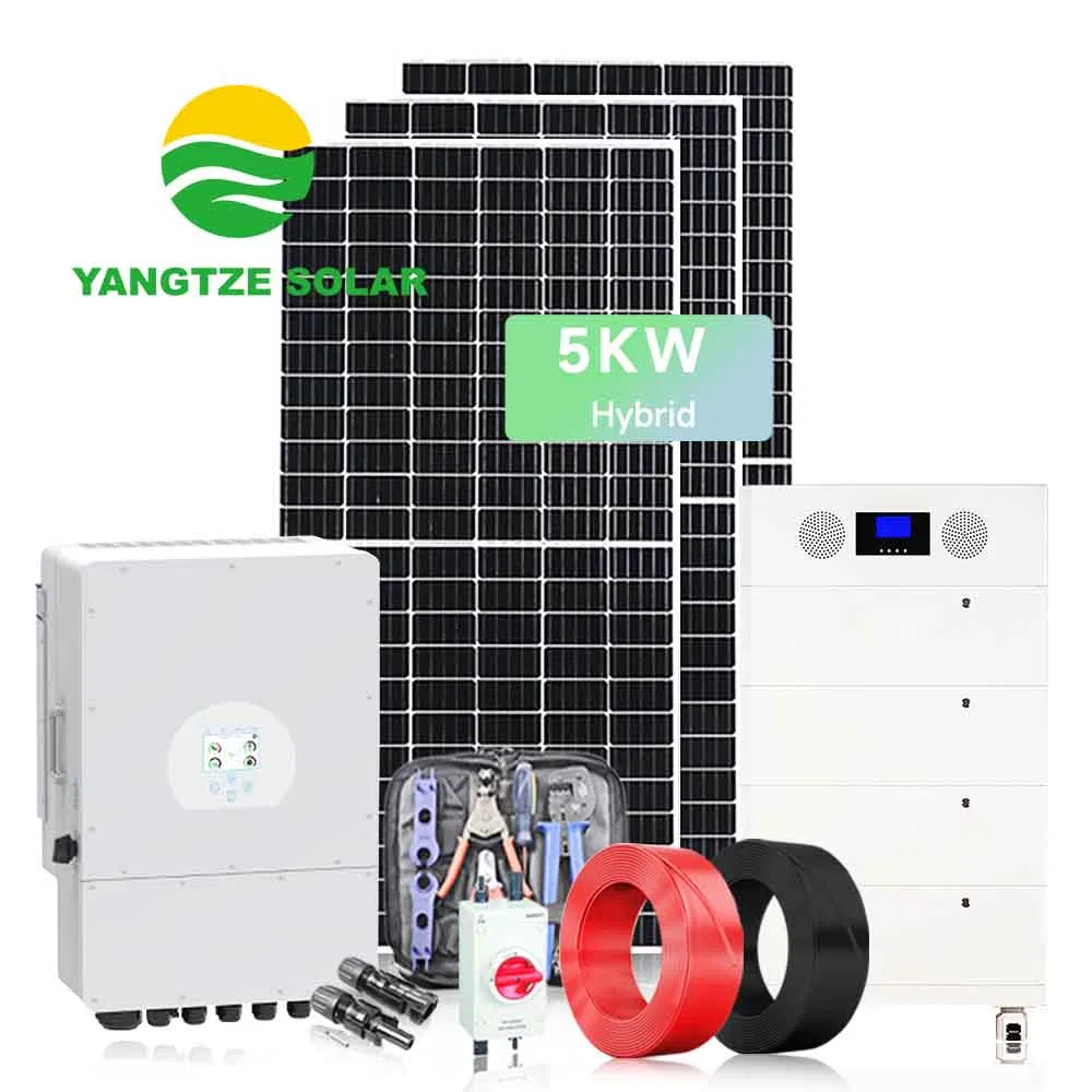 Sistema de Energía Renovable con Panel Solar Fotovoltaico Híbrido 5kw y Almacenamiento de Batería de Respaldo