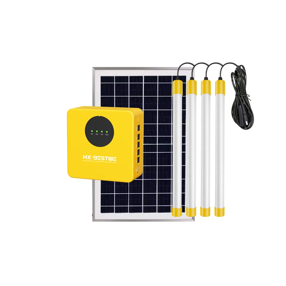 Sistema de Iluminación Solar Portátil de Alta Calidad para el Hogar al por Mayor 4 Luces Pequeñas Sistemas Completos de Energía Solar Fuera de la Red