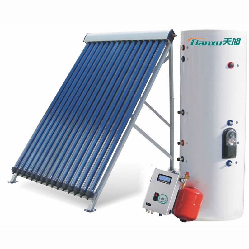 Sistema de calefacción por bombeo de agua caliente con colector solar indirecto fácil de instalar