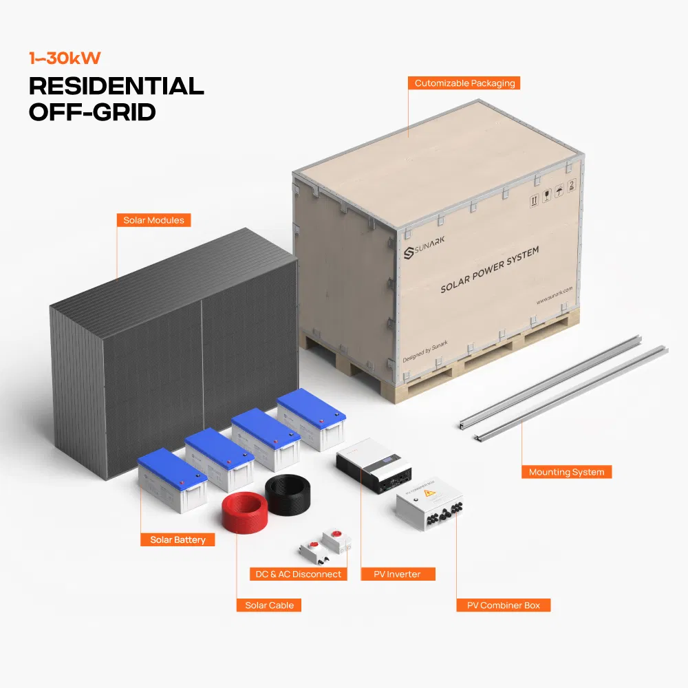 Sistema Solar Residencial Sunark 15kw instalación de paneles solares fuera de la red 10kw 5kw 3kw 2kw Sistema de energía solar para el hogar