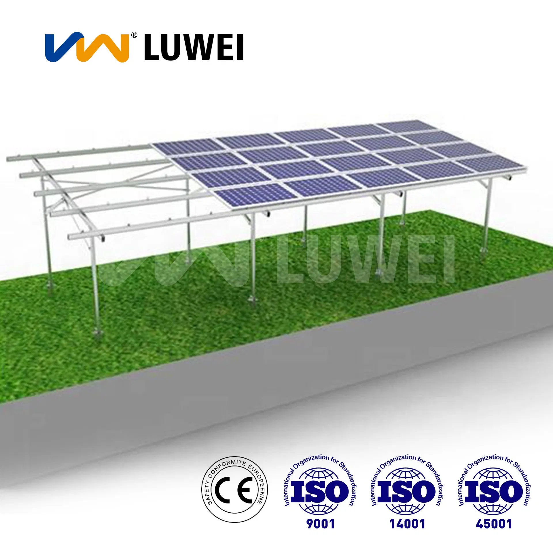 Solución de montaje en tierra resistente a la corrosión y de alta resistencia para granjas solares para todos los usos