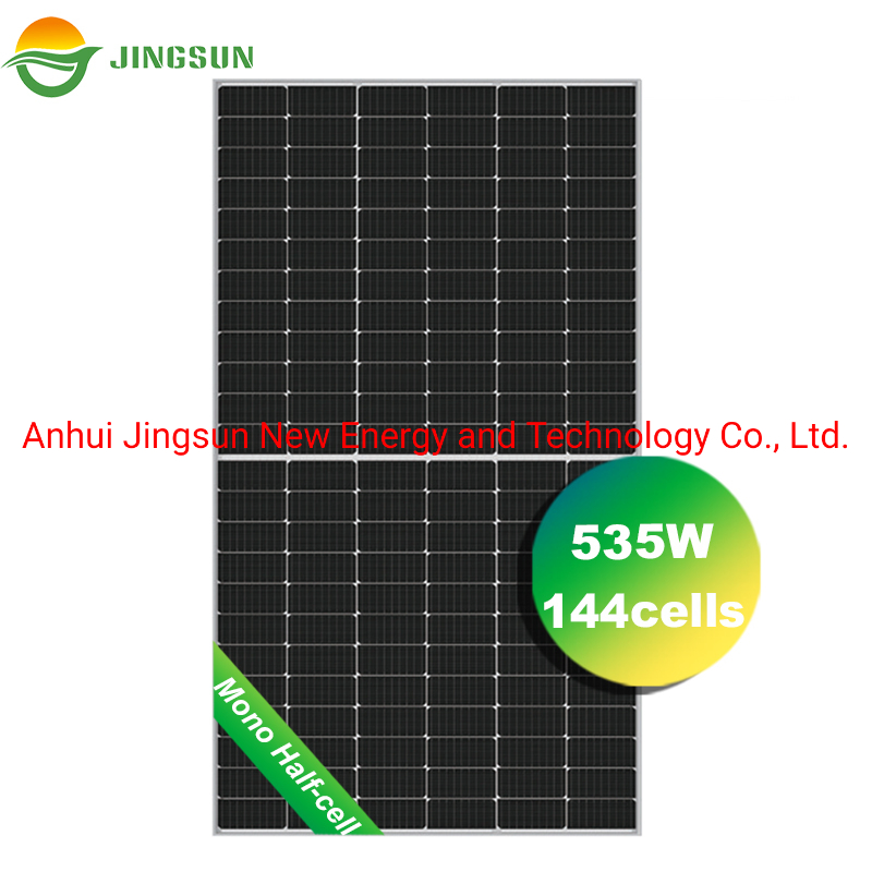 Panel Solar de Media Celda Jingsun 535W para Sistema de Energía Solar en Casa
