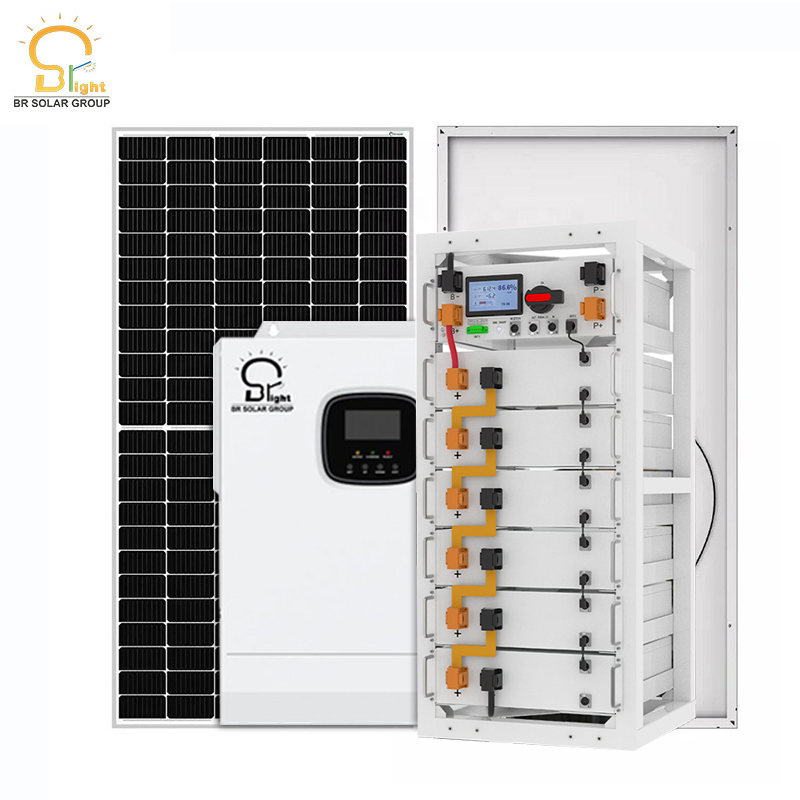 5kw 10kw 15kw 20kw 40kw 60kw sistema de almacenamiento de energía solar con batería de litio para hogar fuera de la red