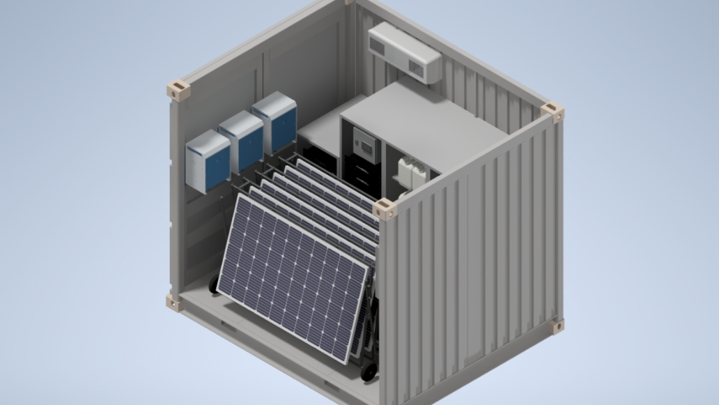 Sistema de Energía Solar Contenerizado Preinstalado 20FT 40FT con Almacenamiento de Batería para Áreas Remotas LiFePO4