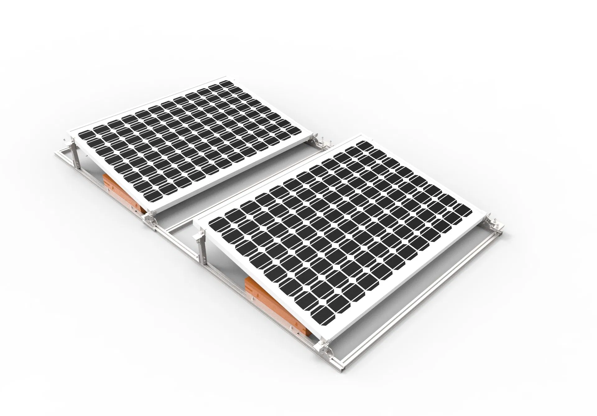 Estructura Solar Sistema de Energía Solar Tejados Sistemas de Montaje PV Kit de Panel Solar Sistemas de Montaje de Soporte para Techo Plano para Hogar